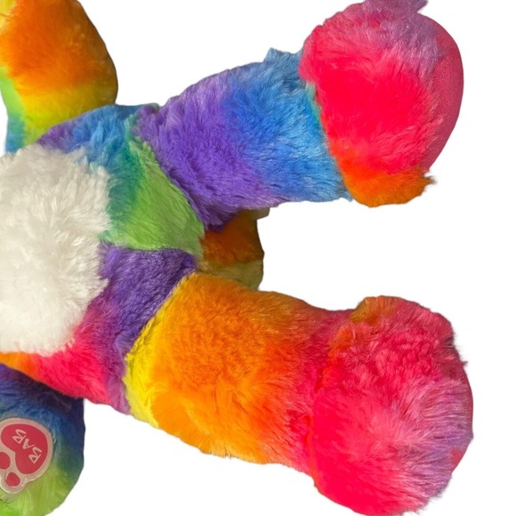 BUILD A BEAR Pop Of Color Panda Bear 16" Plush Tie Dye Rainbow - Picture 10 of 13